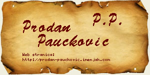 Prodan Paučković vizit kartica